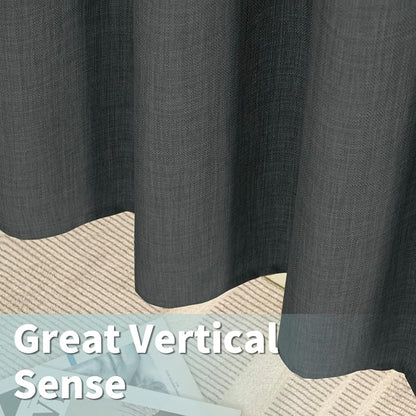 Light Filtering Linen Curtains 45 inch Length - Image 6