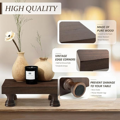 EOSAHR Decorative Wood Riser for Room Decor : Modern Farmhouse Pedestal Stand - Image 6