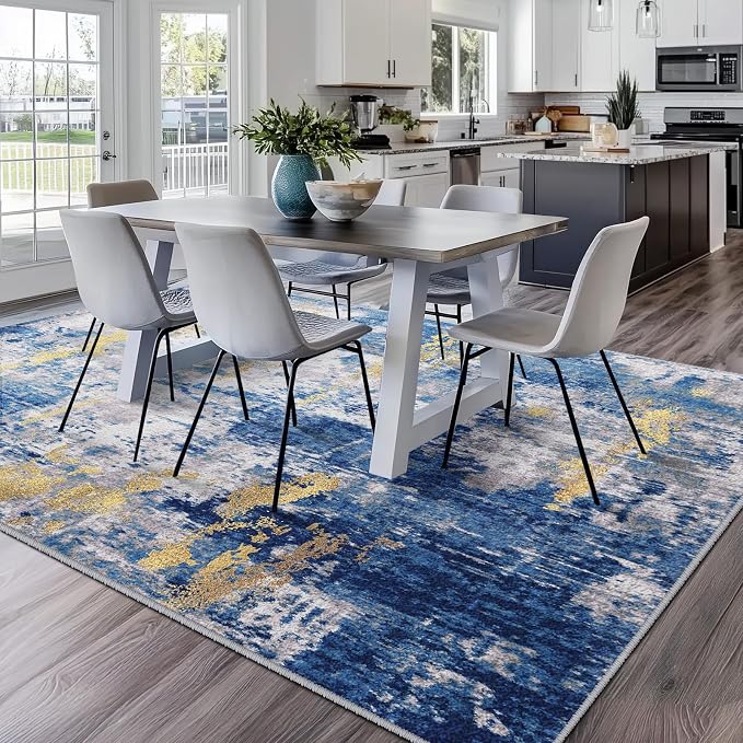 RELEANY Washable 10'x14' Abstract Area Rug - Image 3