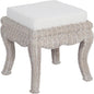 JONATHAN Y Rowan 18.5" Gray White Wash Woven Rattan Vanity Stool by JONATHANY