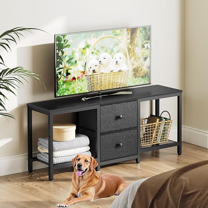 YATINEY TV Stand for TVs up to 55", Entertainment Center - Image 2