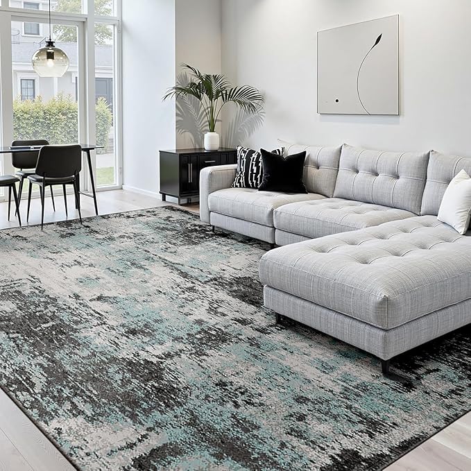 RELEANY Washable 5'x8' Abstract Area Rug - Image 2