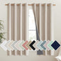 NICETOWN Cream Linen Complete Blackout Curtains 48 inches by NICETOWN