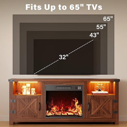 YESHOMY LED Fireplace TV Stand - Image 10