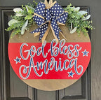 Patriotic Welcome Stencils 4th of July Stencil Independence Day Stencils for Painting on Wood Door Hanger Porch Sign Decor