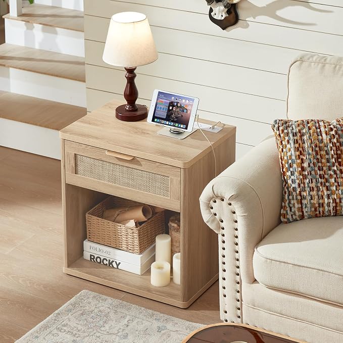 LEYAOYAO Rattan Nightstands Set of 2 - Image 7
