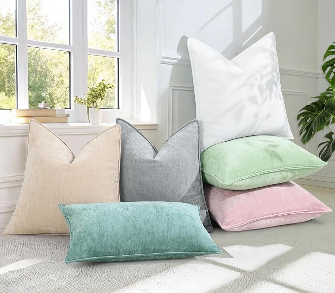 decorUhome Summer Couch Throw Pillow Covers 12x20 Set of 2, Decorative Soft - Image 6