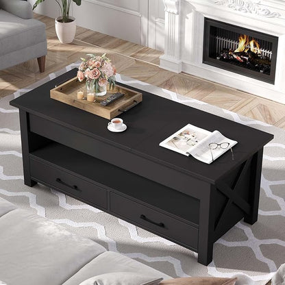 Seventable Coffee Table, 39.3" Lift Top Coffee Table - Image 6