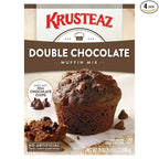 Krusteaz Muffin Mix, Double Chocolate Muffin Mix, Made with Real Chocolate Chips & No Artificial Flavors, Colors or Preservatives, 20 Ounce Box (Pack of 4)