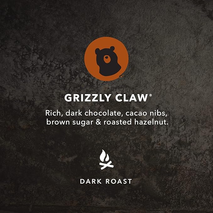 Kicking Horse Coffee, Grizzly Claw, Dark Roast, Whole Bean, 2.2 Pound - Certified Organic, Fairtrade, Kosher Coffee