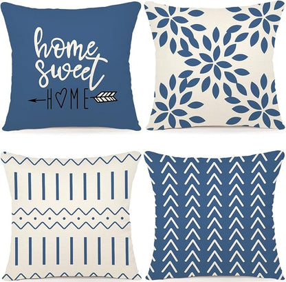 YCOLL Pillow Covers 16x16 Set of 4, Modern Sofa Throw Pillow Cover, Decorative by PillowCoversExpert