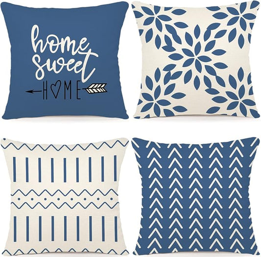 YCOLL Pillow Covers 16x16 Set of 4, Modern Sofa Throw Pillow Cover, Decorative by PillowCoversExpert