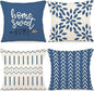 YCOLL Pillow Covers 22x22 Set of 4, Modern Sofa Throw Pillow Cover, Decorative by PillowCoversExpert