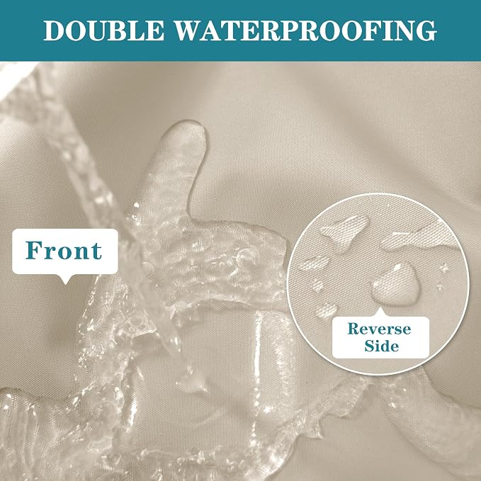 Outdoor Chaise Lounge Cushion Set of 2, Fadesafe Water-Repellent Lounge Deck - Image 5