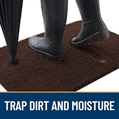 OLANLY Dog Door Mat for Muddy Paws 70x46, Super Absorbent Chenille Mud Mat | - Image 2