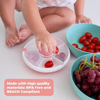 GoBe Kids Original Snack Spinner Bundle with Hand Strap and Sticker Sheet - Reusable Snack Container with 5 Compartment Dispenser and Lid | BPA and PVC Free | Dishwasher Safe | No Spill, Leakproof