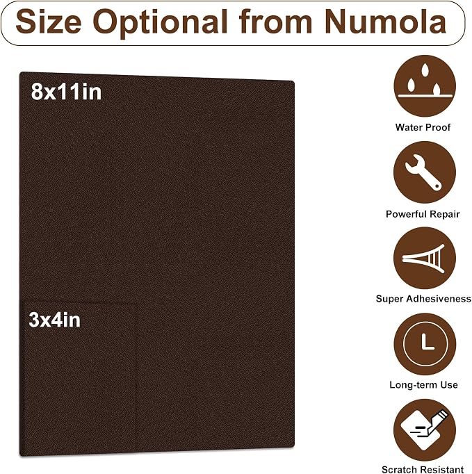 Numola Leather Repair Patch 3×4 inch Self-Adhesive Leather Repair Tape - Image 2