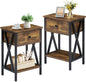 VECELO Nightstands Set of 2, Modern Bedside End Tables, Night Stands by VECELO