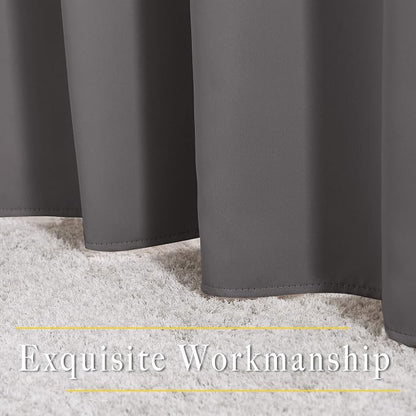 NICETOWN Grey Blackout Curtains 102 inches Long, Grommet Thermal Insulated - Image 6