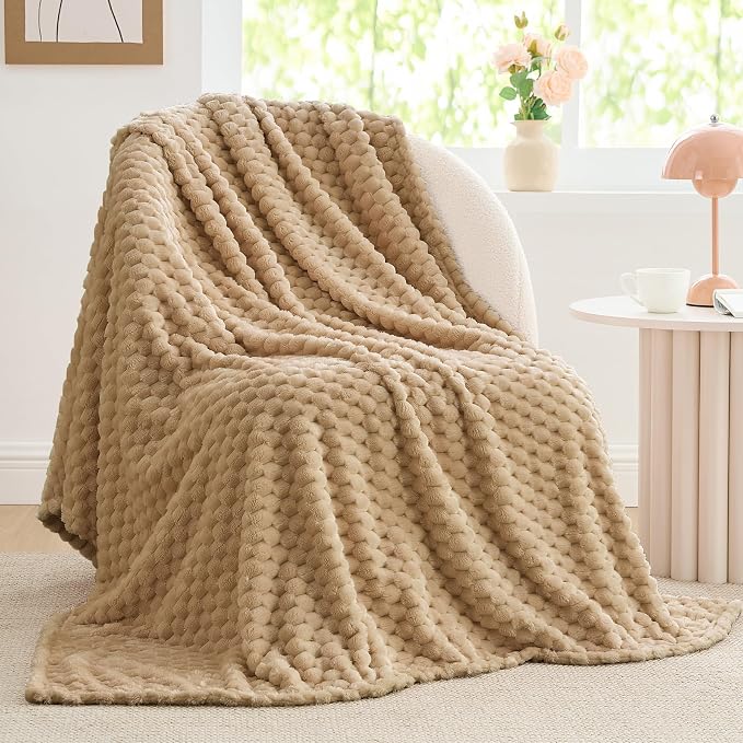 BEDELITE Camel Twin Blanket for Couch, Soft Cozy Gifts for Women, 60 * 80 | 3D by BEDELITE