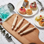 Suclain 15 Pcs Wooden Mini Rolling Pin Long Kitchen Baking Small Dough Rolling Pin for Children Fondant Pastry Pizza Crafting and Imaginative Play for Halloween and Christmas Presents (7 Inches)