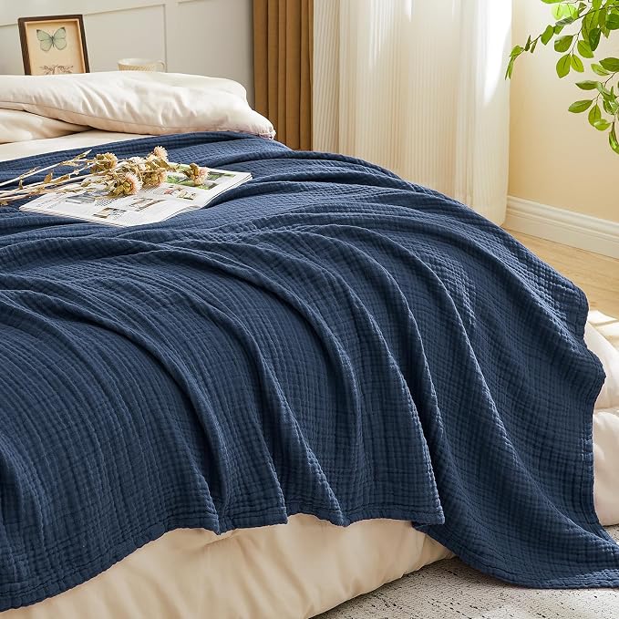EMME Cotton Muslin Throw Blanket 4 Layer - Image 3