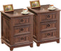 Joaxswe Farmhouse Nightstand Set of 2, 18 Inch End Table by Joaxswe