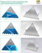 New 6pcs Cake Scraper 430 stainless Decorating Comb and Icing Smoother
