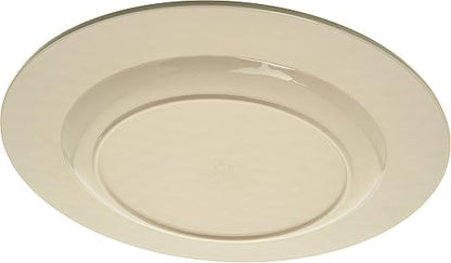 Carlisle FoodService Products Grove Reusable Plastic Plate Dinner Plate with Wide Rim for Home and Restaurant, Melamine, 11 Inches, Aqua, (Pack of 12)