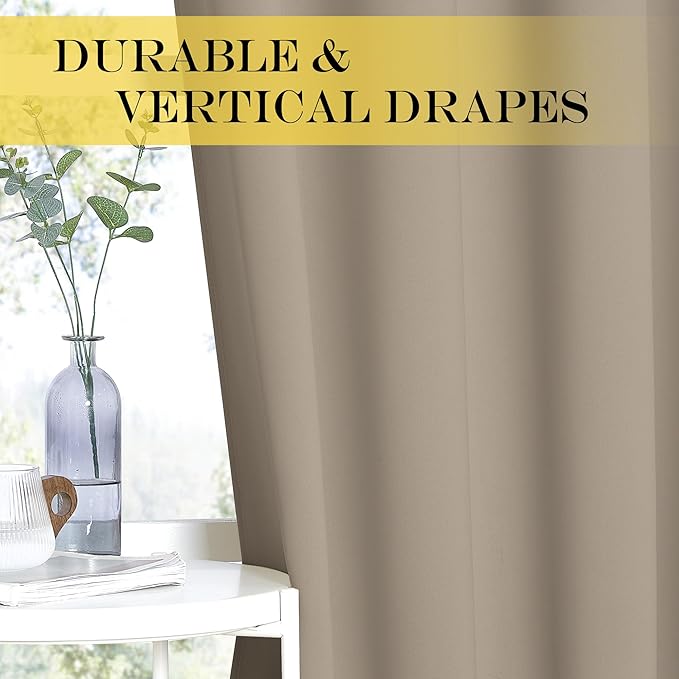 NICETOWN Blackout Patio Curtains 100 x 95 Inches Long - Image 6