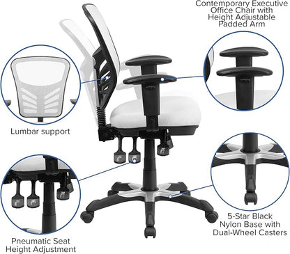 Flash Furniture Nicholas Mid-Back Swivel Office and Gaming Chair, Ergonomic - Image 4