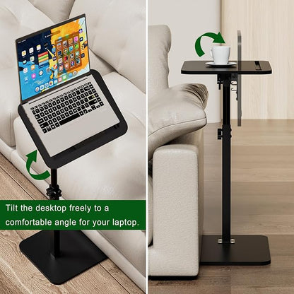 Black Side Tray Table for Couch - Image 7
