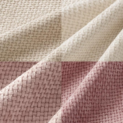 MIULEE Soft Decorative Chenille Pillow Covers Light Pink 16x16 Pack of 4 | - Image 2