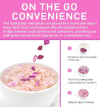 Olvvla - Dried Rose Petals - 0.91oz/26g - Premium Food Grade Dried Roses Edible Flowers - Perfect for Edible Rose Petal Tea, Decorations, Baking, Making Rose Water