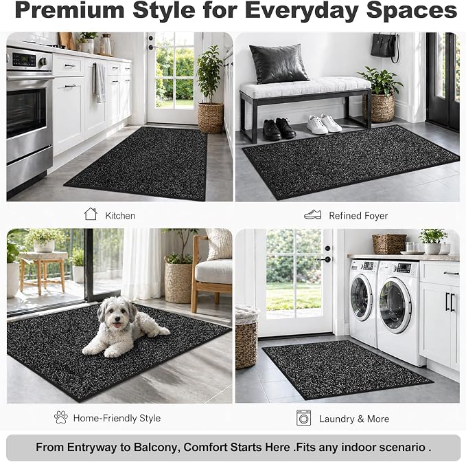Super Absorbent Front Door Mat, Non-Slip Washable Indoor Doormats, Low Profile - Image 8