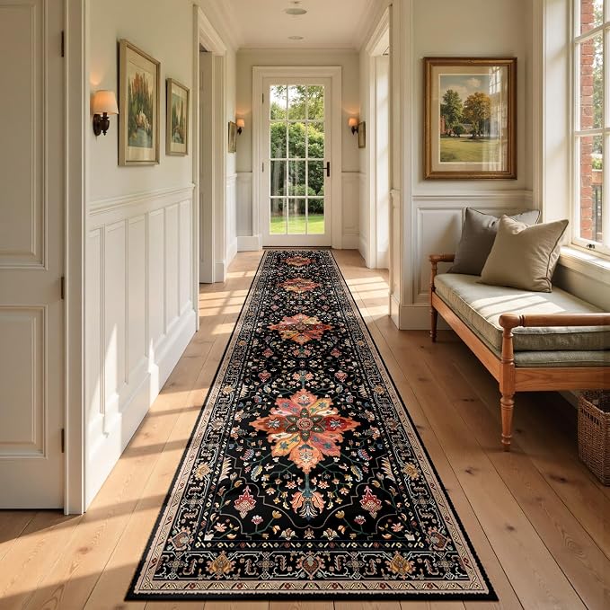 RELEANY Washable Area Rug, Runner 2'6"x12', Water Repellent, Pet Friendly by RELEANY