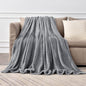 BEDELITE 3D Ribbed Jacquard Grey Fleece Throw Blanket by BEDELITE