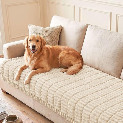 Couch Cover for Dogs, Washable Non Slip Plush Flannel Sofa Protector | Thick by hyha