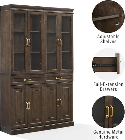Crosley Furniture Stanton 2-Piece Glass Door Kitchen Storage Pantry Cabinet - Image 6