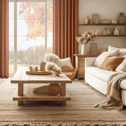 Topfinel Terracotta Pinch Pleated Sheer Curtains Panels - Image 6