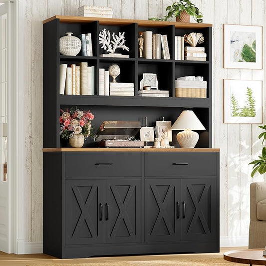 TEENFON 69" Tall Bookshelf and Bookcase, 5 Tier Floor Standing Bookshelves by TEENFON