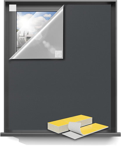 Blackout Curtains for Bedroom 50"x57" Portable No Drill Blackout Blinds by Sumobaby