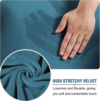 H.VERSAILTEX Rich Velvet Stretch 2 Piece Chair Cover Chair Slipcover Sofa Cover - Image 5