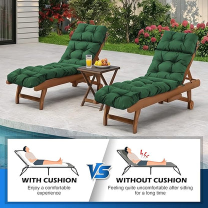 Chaise Lounge Cushions Outdoor, Waterproof & Fade Resistant Patio Lounge Chair - Image 6