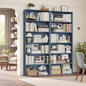 FOTOSOK 6-Tier Open Bookcase and Bookshelf Set of 2, Freestanding Display by FOTOSOK