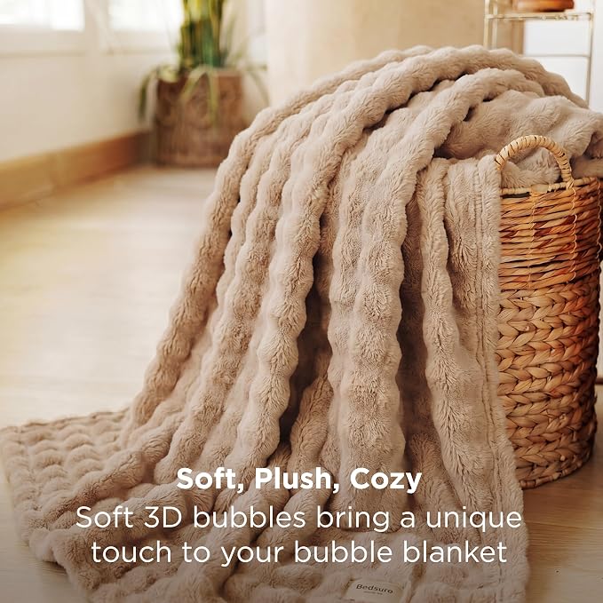Bedsure Khaki Twin XL Blankets for Bed - Image 3
