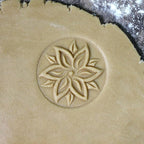 Wood Cookie Stamp, 2.5 Inch (Poinsettia CS-014)