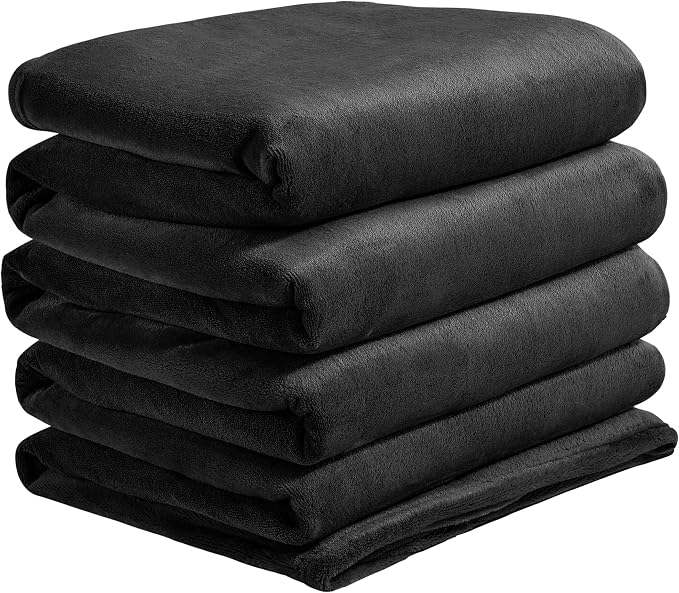 BEDELITE Fleece Blanket Soft Plush Oversized Bed Blanket Black 120"x120" | - Image 9
