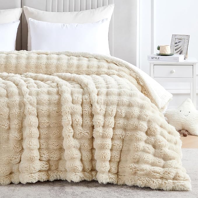 50x60 Inches Ultra-Soft Fuzzy Faux Fur Plush Throw Blanket - Image 6