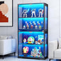 Display Cabinet with Glass Doors, Curio Cabinet with 3 LED Lights and Human by Unknown